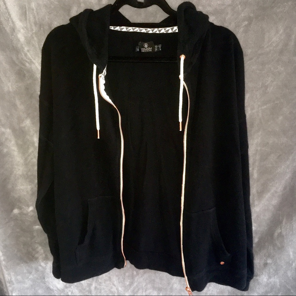 Volcom Hoodie NEW Black Fleece